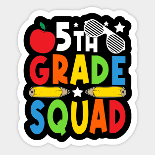 5th Grade Squad Teachers Boys Girls Funny Back To School Sticker